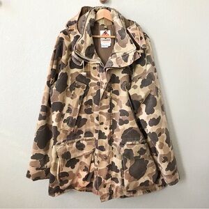 Columbia Vintage Camouflage Coat Jacket with Detachable Hood Men's Size XL